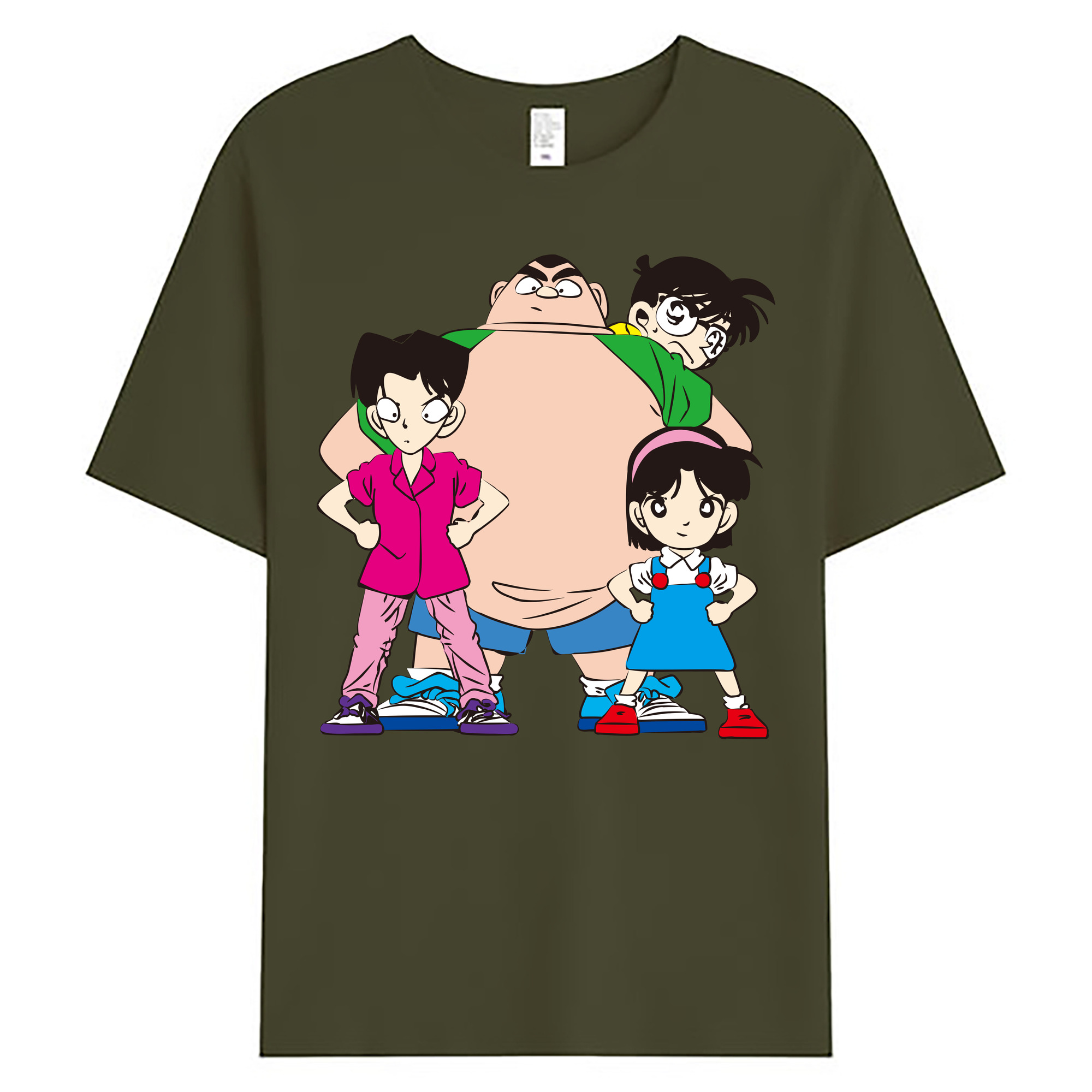 （画像用） 名探偵コナン Detective Conan 綿100％ メンズ半袖Tシャツ｜肌触りやわらか＆通気性